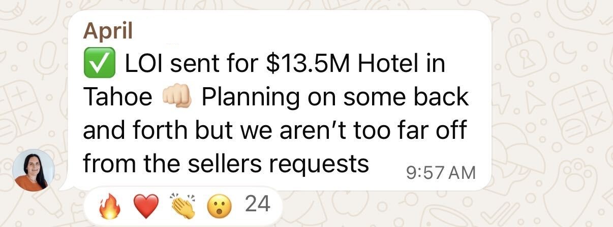 April Vogt 13.5M Hotel LOI